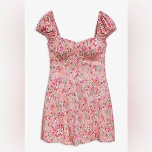 For Love And Lemons Floral Pink Mini Dress
